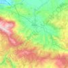 Mapa topográfico İnegöl, altitud, relieve