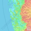 Mapa topográfico Raigad, altitud, relieve