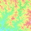 Mapa topográfico Novo Itacolomi, altitud, relieve
