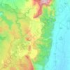 Mapa topográfico Khao Kho, altitud, relieve