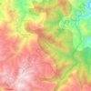 Mapa topográfico Roble, altitud, relieve