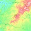 Mapa topográfico Coto de Caza El Angolo, altitud, relieve
