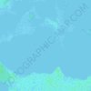 Mapa topográfico Iguana Caye, altitud, relieve