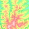 Mapa topográfico Uniflor, altitud, relieve