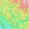 Mapa topográfico Tehri Garhwal, altitud, relieve