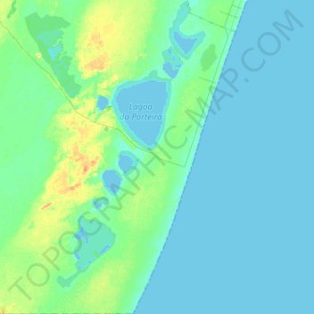 Mapa topográfico Quintão, altitud, relieve