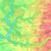 Mapa topográfico Bourg-Lastic, altitud, relieve