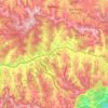 Mapa topográfico Serra Alta, altitud, relieve