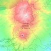 Mapa topográfico Volcán Nevado de Colima, altitud, relieve