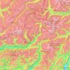 Mapa topográfico Sondrio, altitud, relieve