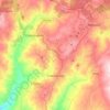 Mapa topográfico Colle Sannita, altitud, relieve