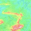 Mapa topográfico Carrancas, altitud, relieve