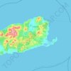 Mapa topográfico Gökçeada, altitud, relieve