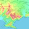 Mapa topográfico Perín, altitud, relieve