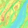 Mapa topográfico Lavaltrie, altitud, relieve