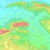 Mapa topográfico Satgawan, altitud, relieve