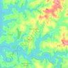 Mapa topográfico Pato Bragado, altitud, relieve