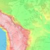 Mapa topográfico Bolivia, altitud, relieve