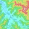 Mapa topográfico Porepunkah, altitud, relieve