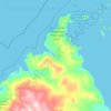 Mapa topográfico Dampier Peninsula, altitud, relieve