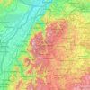 Mapa topográfico Naturpark Schwarzwald Mitte/Nord, altitud, relieve