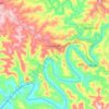Mapa topográfico Nova Erechim, altitud, relieve