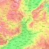 Mapa topográfico Taiyuán, altitud, relieve