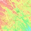 Mapa topográfico Quảng Uyên, altitud, relieve