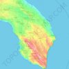 Mapa topográfico Lecce, altitud, relieve