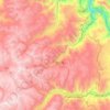 Mapa topográfico Nuevo Occoro, altitud, relieve