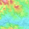 Mapa topográfico Lahnau, altitud, relieve