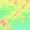 Mapa topográfico Izúcar de Matamoros, altitud, relieve