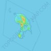 Mapa topográfico Isla Isabel, altitud, relieve
