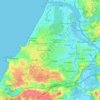 Mapa topográfico 64600, altitud, relieve