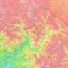 Mapa topográfico Joshimath, altitud, relieve