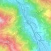 Mapa topográfico Quincinetto, altitud, relieve