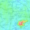 Mapa topográfico Mysuru, altitud, relieve