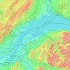 Mapa topográfico Le Léman, altitud, relieve