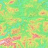 Mapa topográfico Mariazell, altitud, relieve