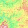 Mapa topográfico Central Tigray, altitud, relieve