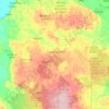 Mapa topográfico Hopelchén, altitud, relieve