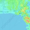 Mapa topográfico Fujisawa, altitud, relieve