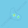 Mapa topográfico Dokdo Island, altitud, relieve