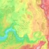 Mapa topográfico Bergatreute, altitud, relieve