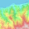 Mapa topográfico Caronia, altitud, relieve