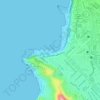Mapa topográfico Playa Pescadores, altitud, relieve