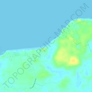 Mapa topográfico Praia do Vai-Quem-Quer, altitud, relieve