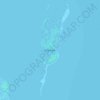 Mapa topográfico Long Caye, altitud, relieve