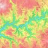 Mapa topográfico Gorges de la Truyère, altitud, relieve
