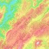 Mapa topográfico Sierra de Segura, altitud, relieve